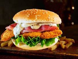 Serres Delivery Mamma`s Pizza Chicken Mushroom Burger